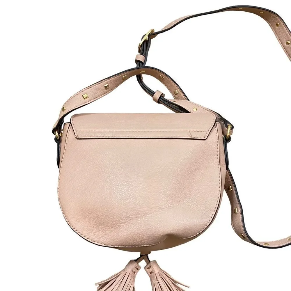 Victorias Secret Blush Pink Faux Leather Crossbody‎ with Gold Studs